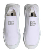 Dolce & Gabbana White Slip On Wave Low Top Sneakers Shoes