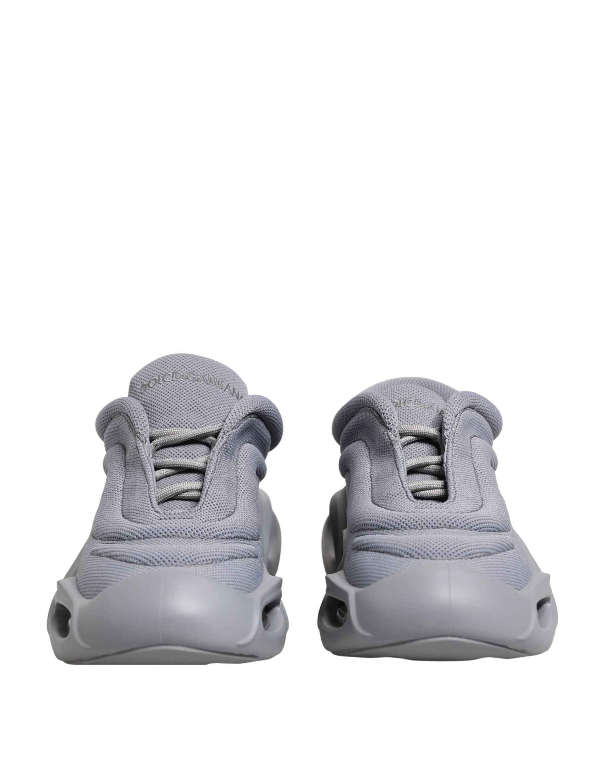 Dolce & Gabbana Gray Slip On Wave Low Top Sneakers