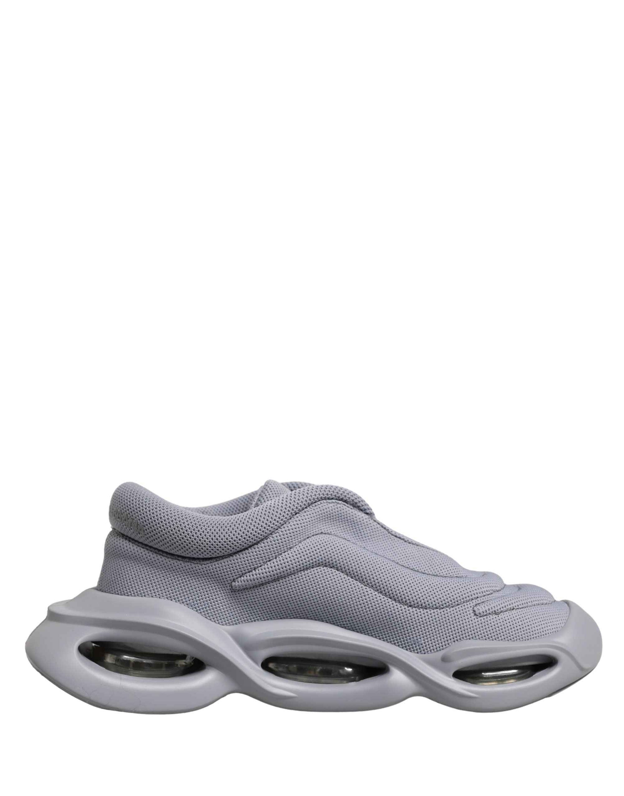 Dolce & Gabbana Gray Slip On Wave Low Top Sneakers
