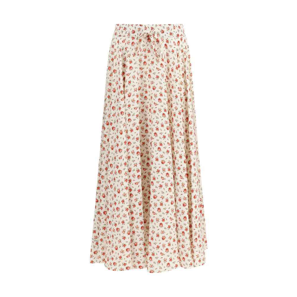 Dolce & Gabbana Multicolor Silk Midi Skirt