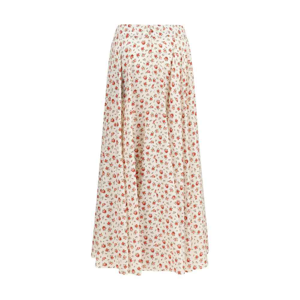 Dolce & Gabbana Multicolor Silk Midi Skirt