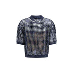 Brunello Cucinelli Blue Silk Polo Shirt