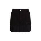 Karl Lagerfeld Black Cotton Mini Skirt