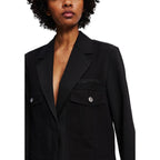 Karl Lagerfeld Black Polyester Blazer