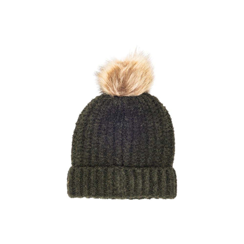Barbour Green Polyester Beanie