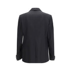 Dolce & Gabbana Black Fleece Wool Blazer