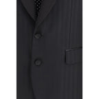 Dolce & Gabbana Black Fleece Wool Blazer