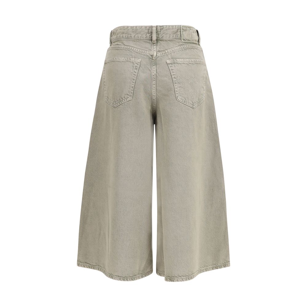 PINKO Beige Lyocell Bermuda Shorts