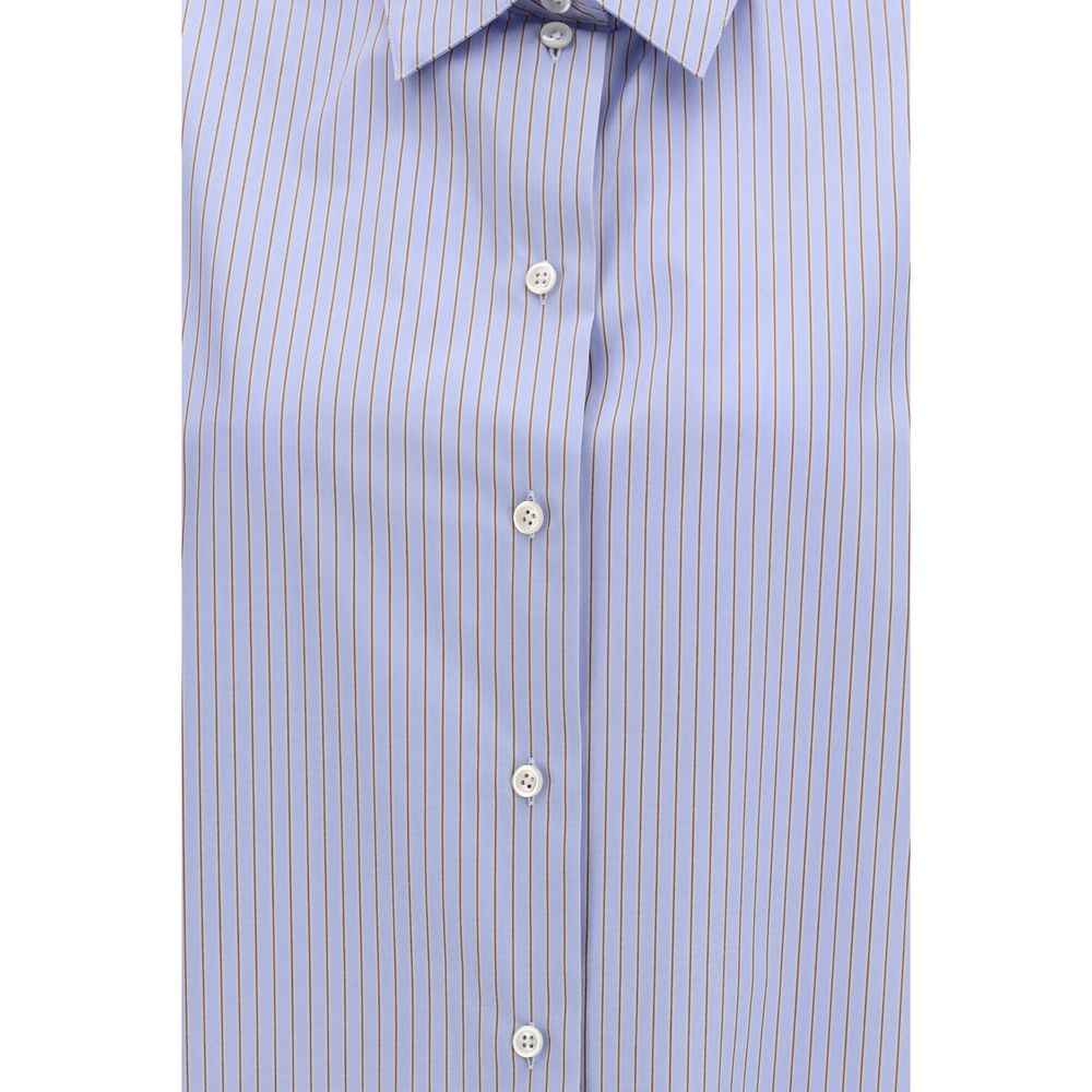The Row Blue Cotton Pattern Shirt