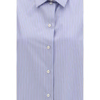 The Row Blue Cotton Pattern Shirt
