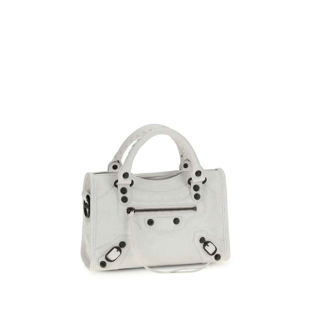 Balenciaga White Calf Leather Bos Taurus Handbag