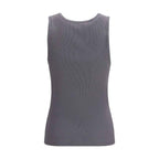 Dolce & Gabbana Gray Cotton Tank Tops