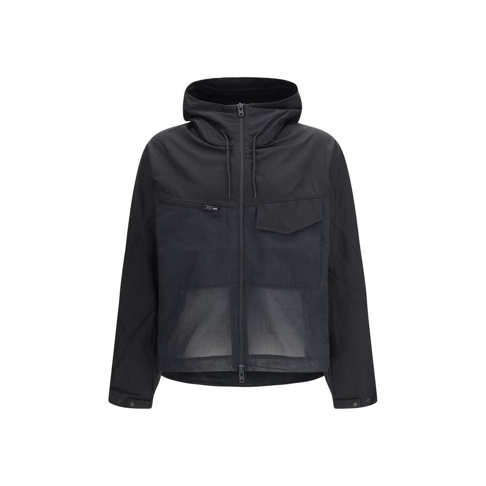 Y-3 Black Cotton Shell Jacket