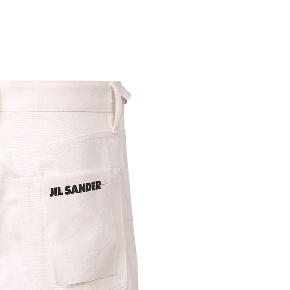 Jil Sander White Cotton Knee Length