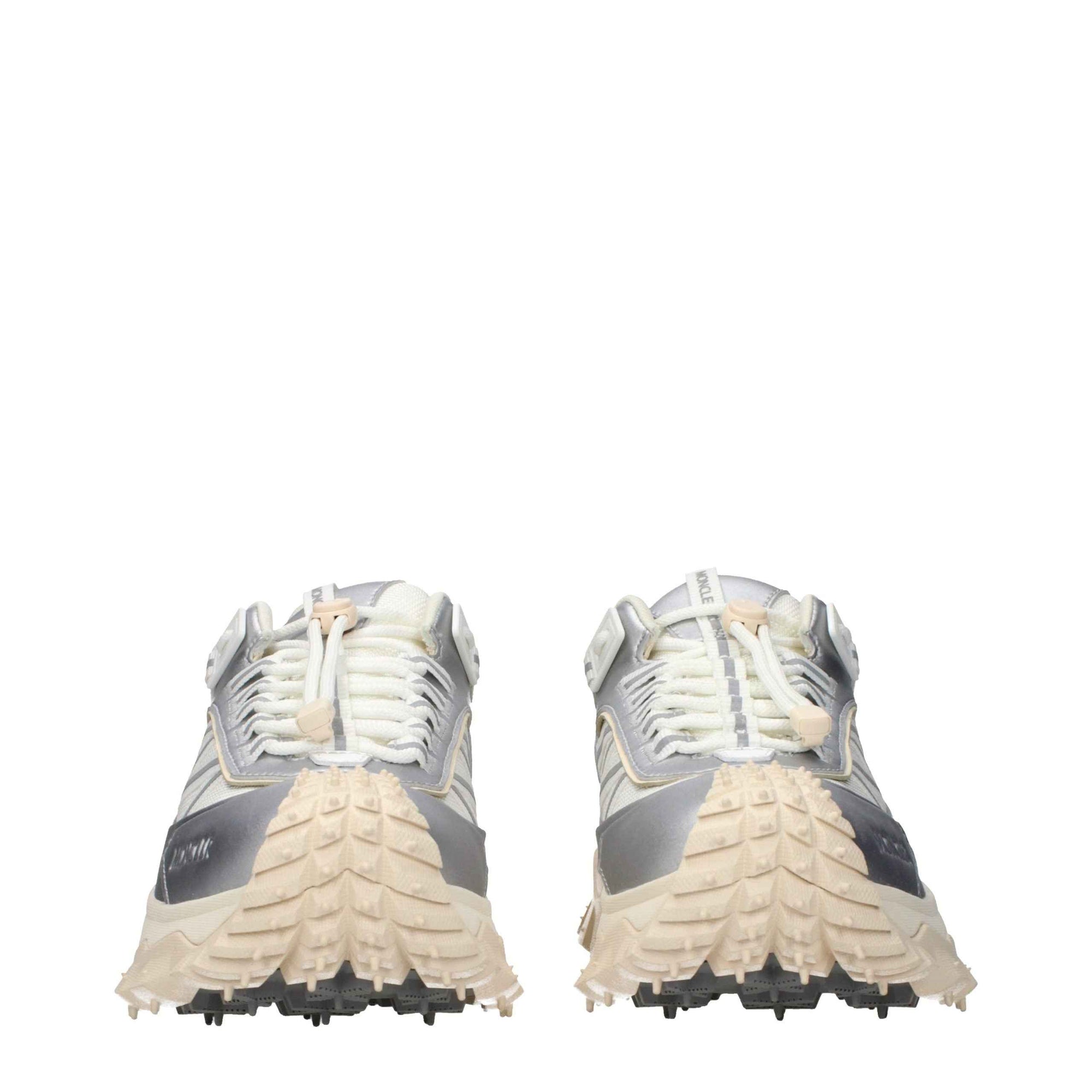 Moncler Gray Fabric Athletic Sneakers