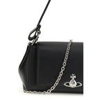 Vivienne Westwood Black Calf Leather Bos Taurus Shoulder Bag