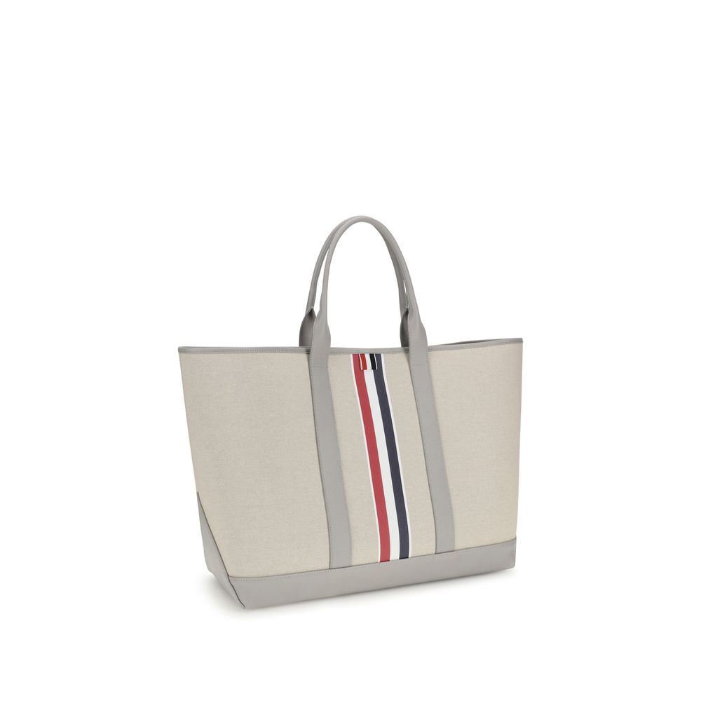 Thom Browne Gray Fabric Shoulder Bag