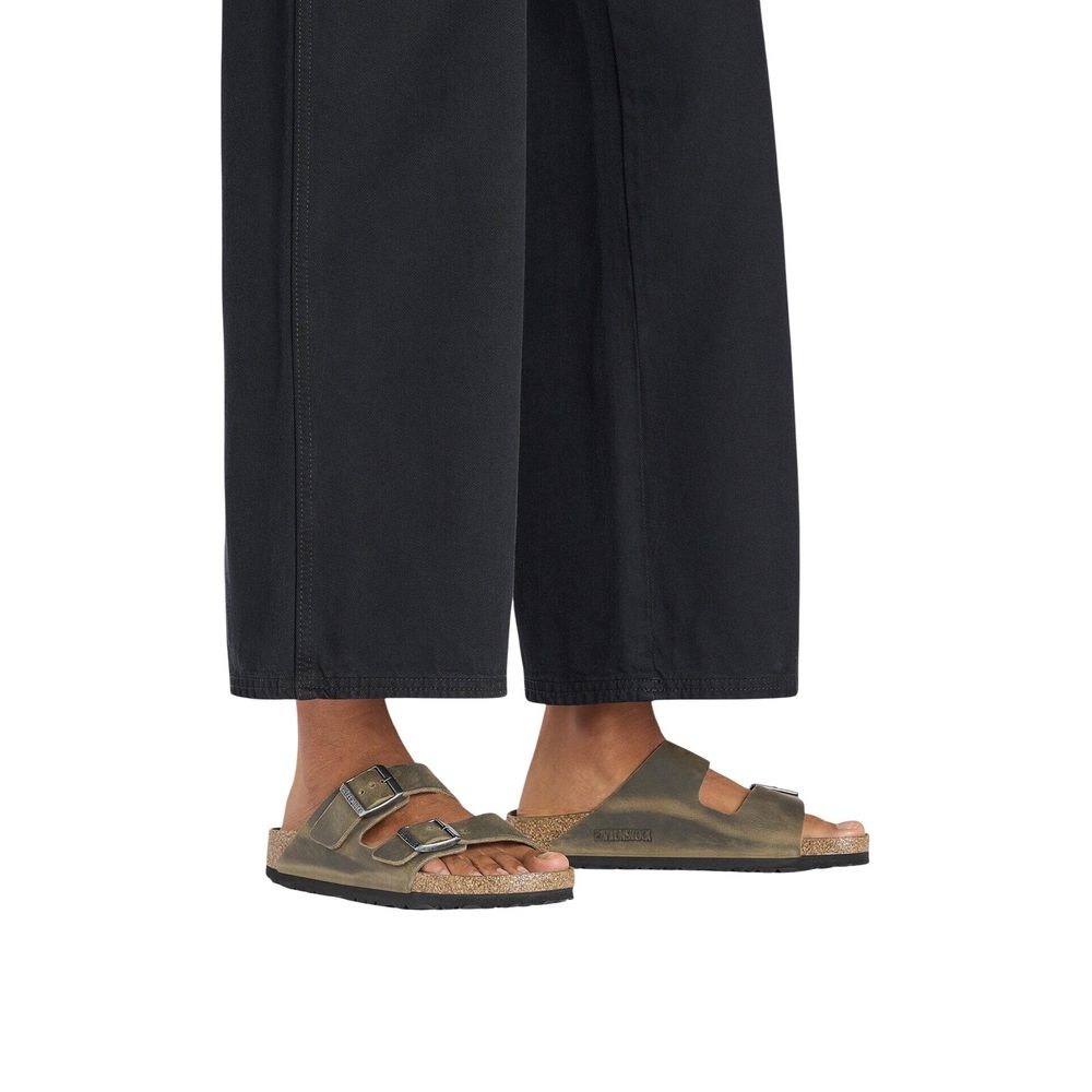 Birkenstock Bicolor Leather Flat Sandals