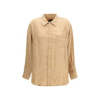 R13 Orange Viscose Pattern Shirt