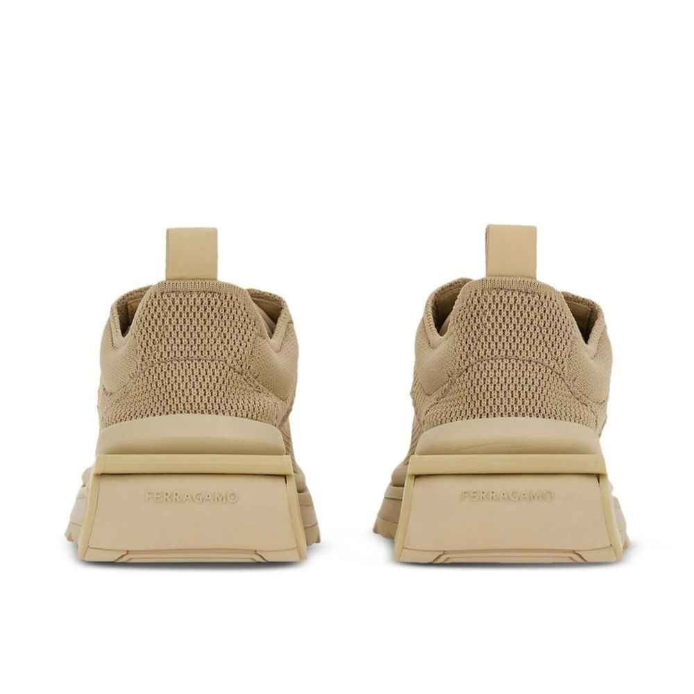 Salvatore Ferragamo Beige Fabric Athletic Sneakers