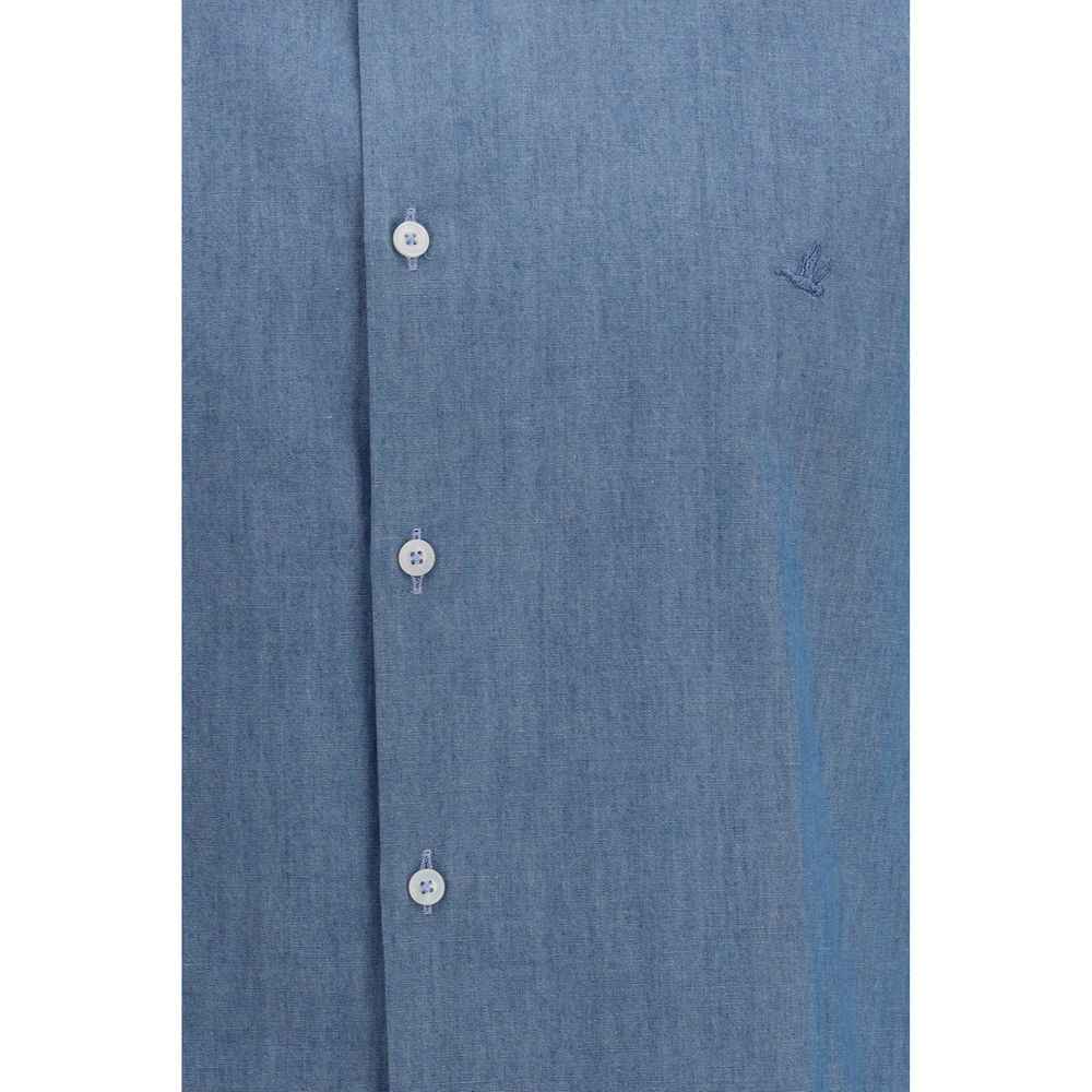 Brooksfield Blue Cotton Shirt