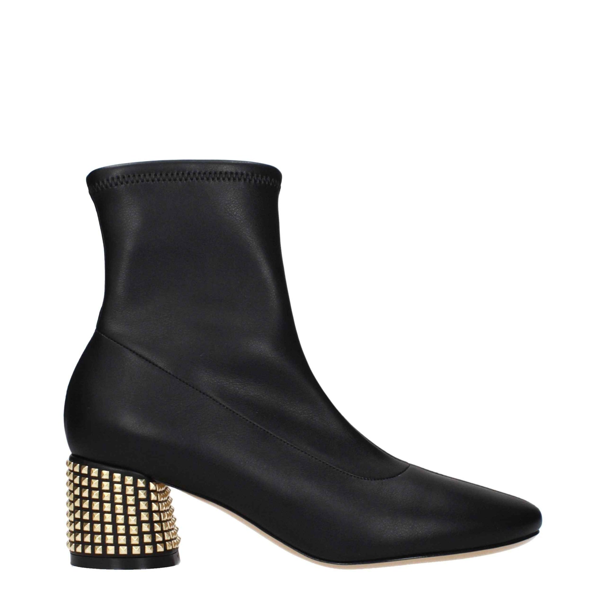 Casadei Black Leather Ankle Boots