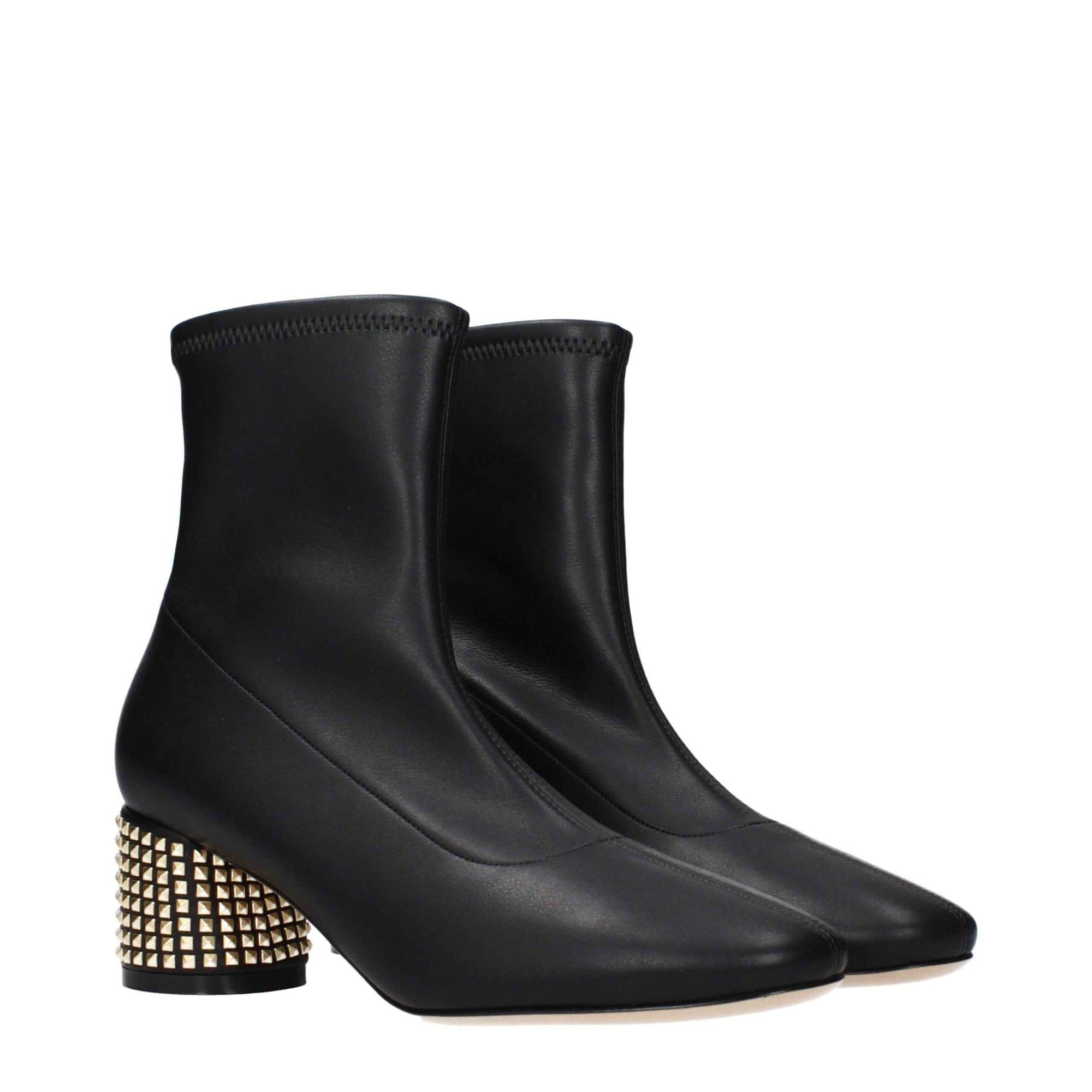 Casadei Black Leather Ankle Boots