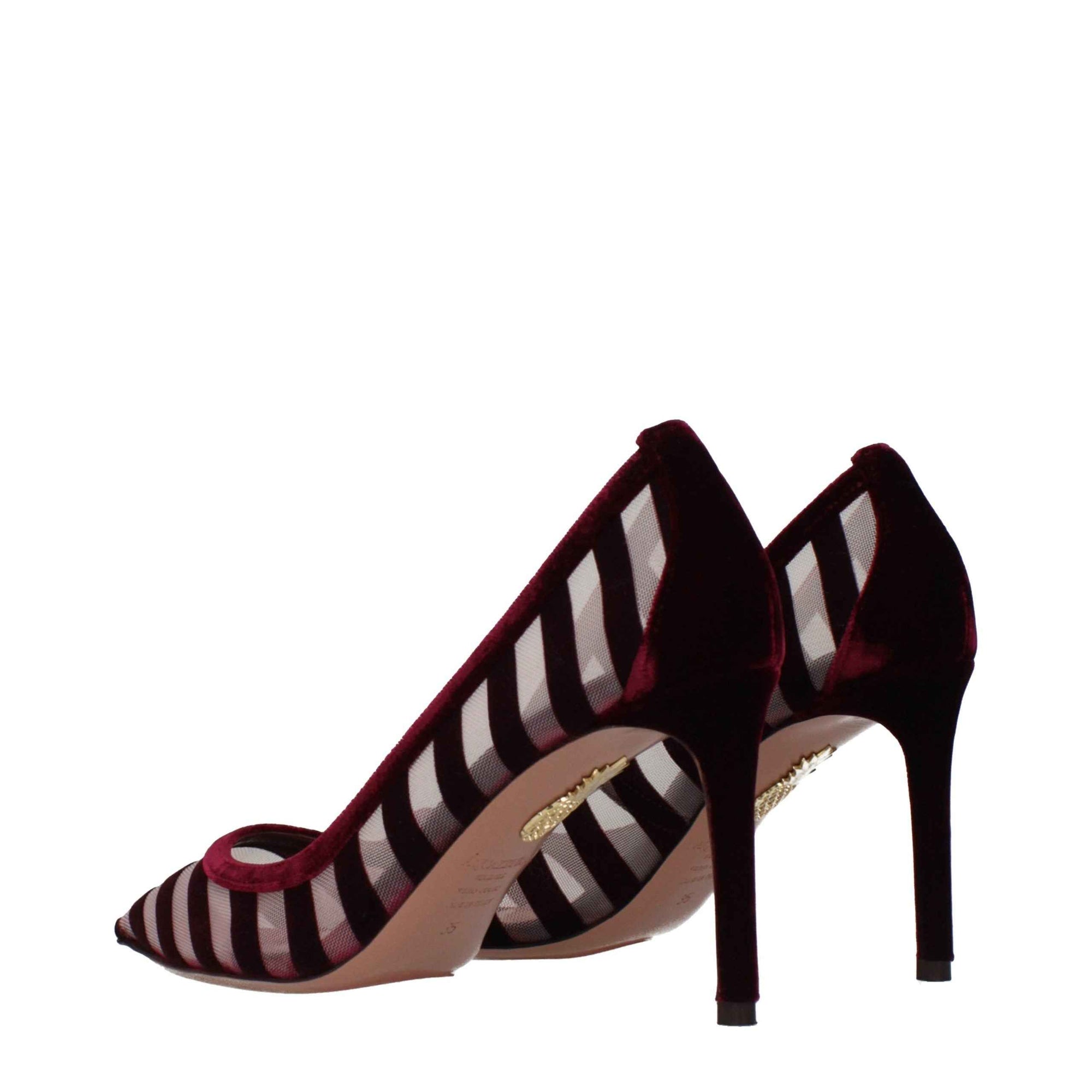 Aquazzura Transparent Velvet Mid Heel Pumps