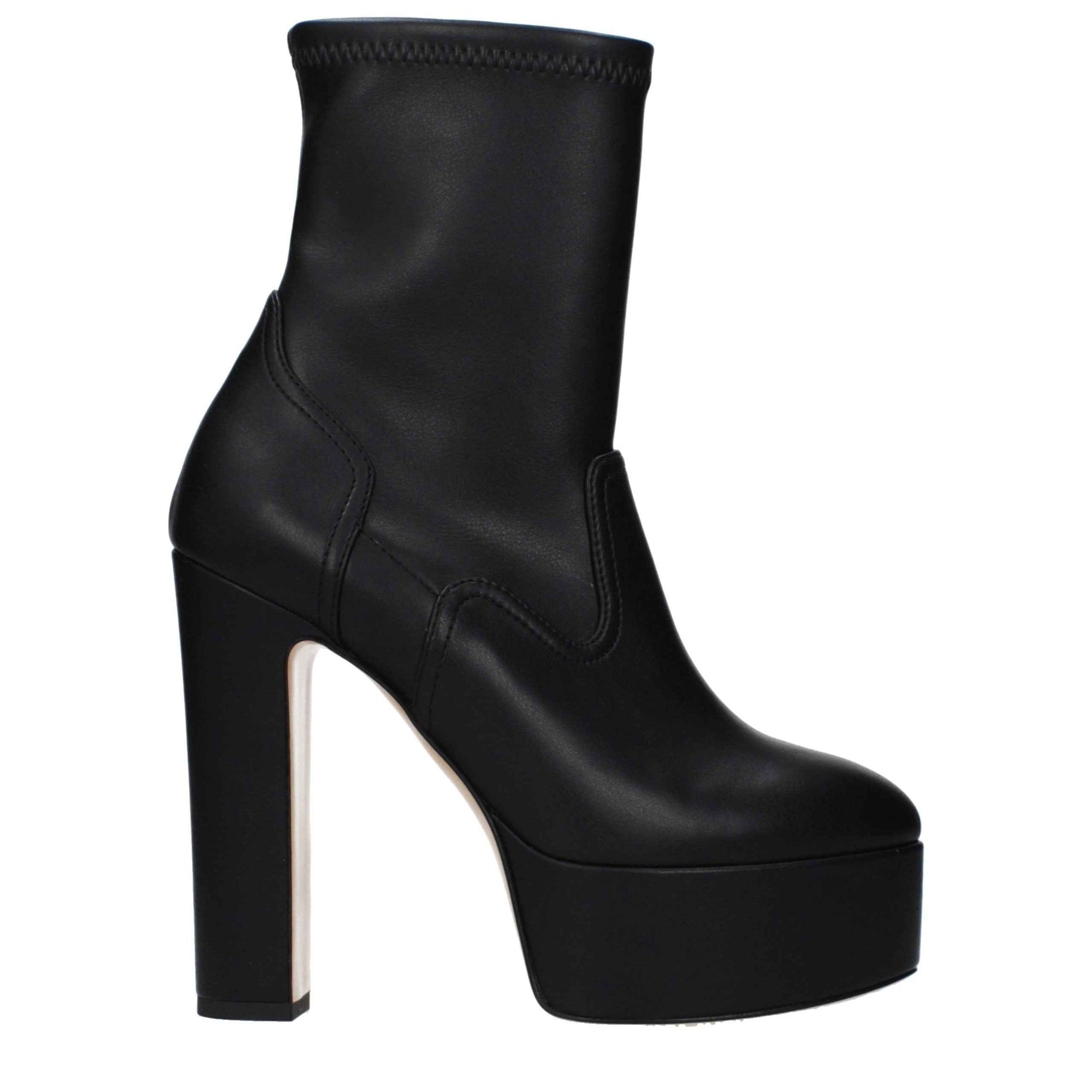Casadei Black Leather Ankle Boots