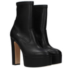 Casadei Black Leather Ankle Boots