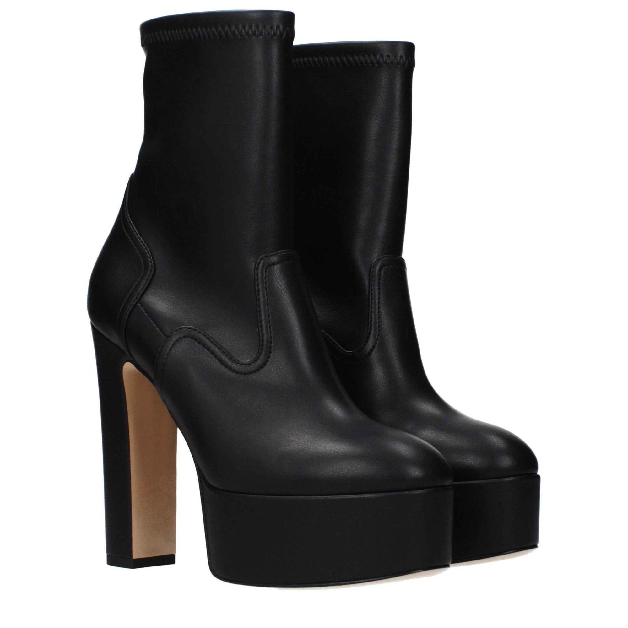 Casadei Black Leather Ankle Boots