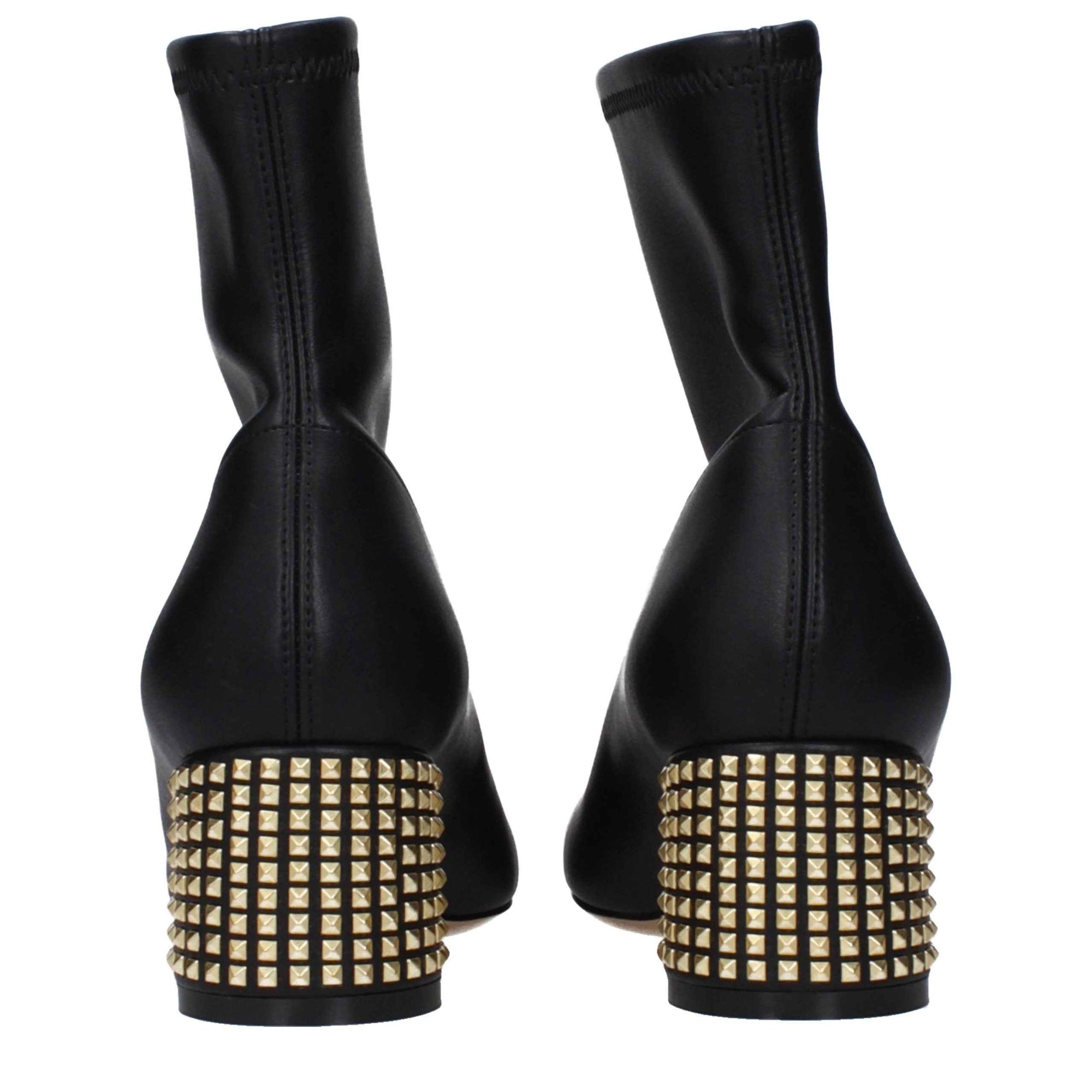 Casadei Black Leather Ankle Boots