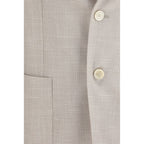 Lardini Beige Silk Blazer