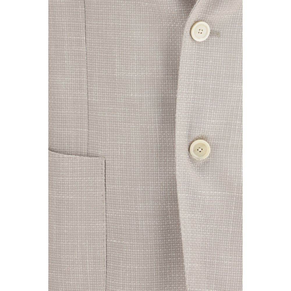 Lardini Beige Silk Blazer