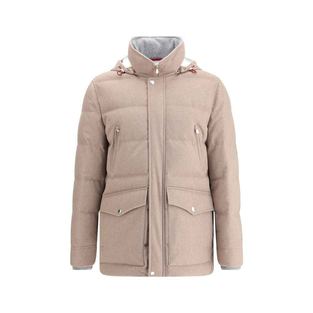 Brunello Cucinelli Beige Cashmere Full-Length Jacket