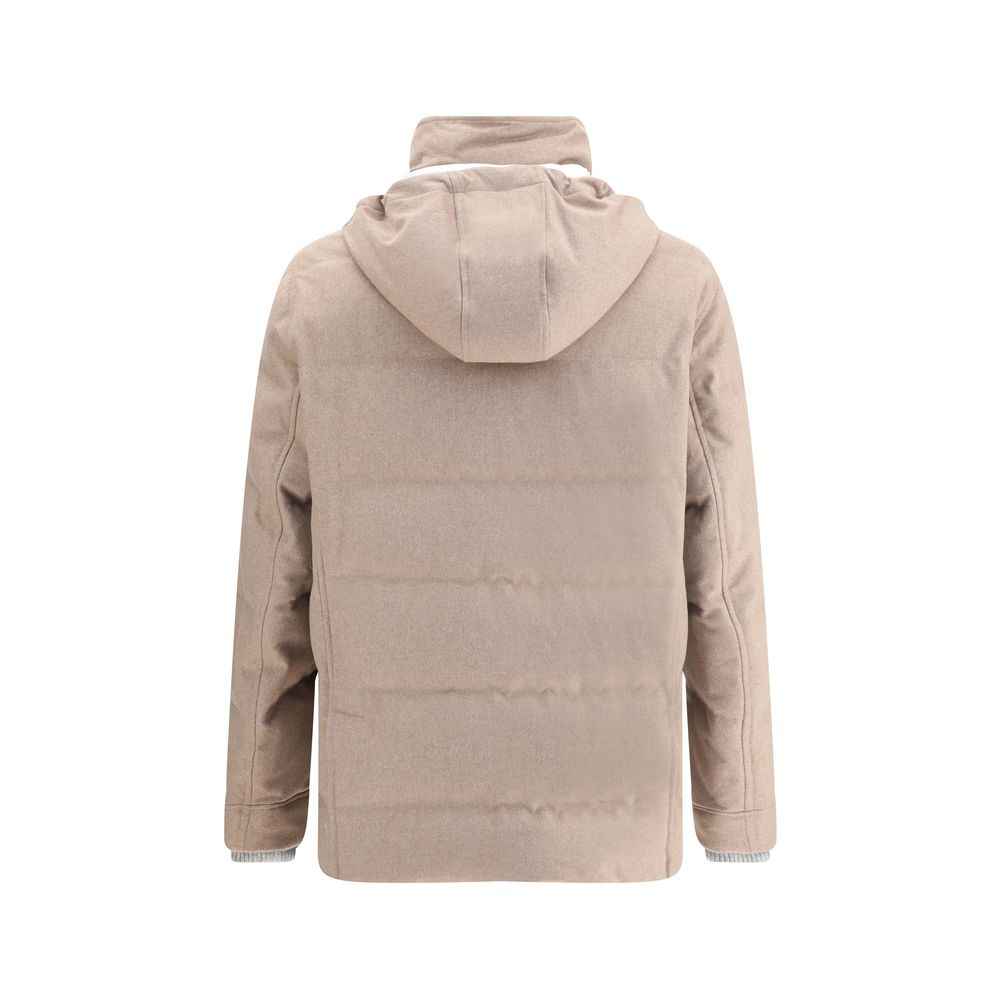 Brunello Cucinelli Beige Cashmere Full-Length Jacket