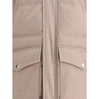 Brunello Cucinelli Beige Cashmere Full-Length Jacket