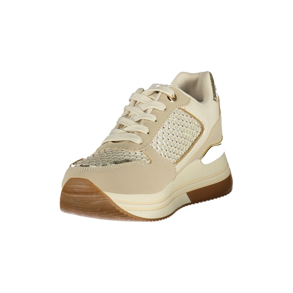 Laura Biagiotti Beige Polyurethane Women Sneaker
