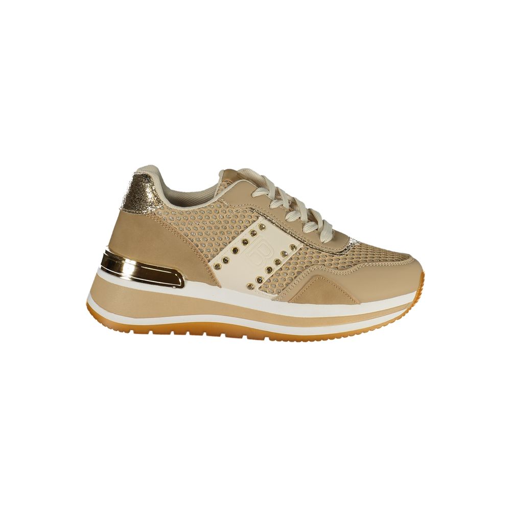 Laura Biagiotti Beige Polyurethane Woman Sneaker