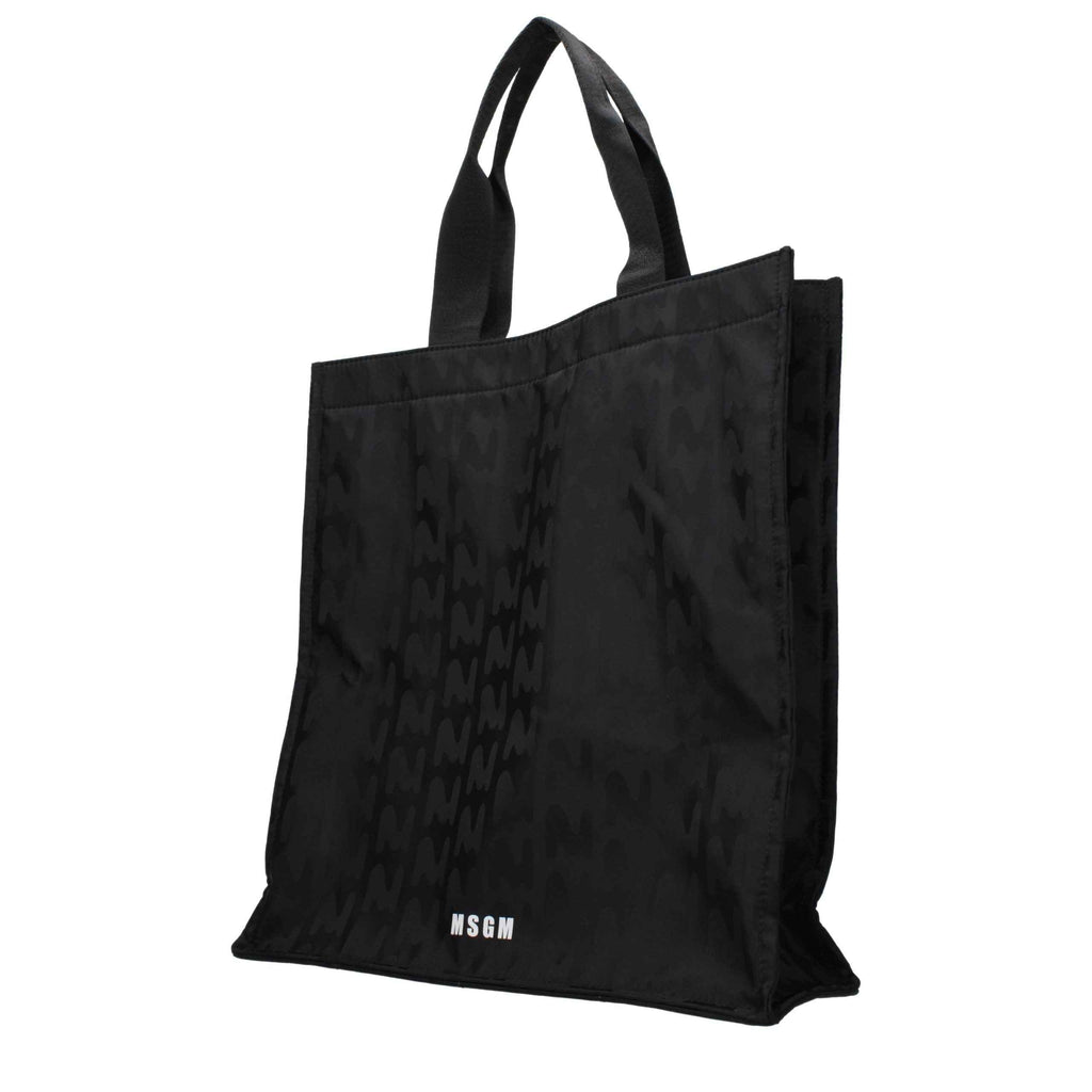 MSGM Black Fabric Handbag