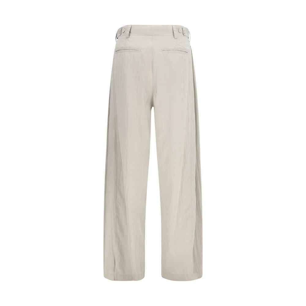 The Row Gray Silk Casual Pants