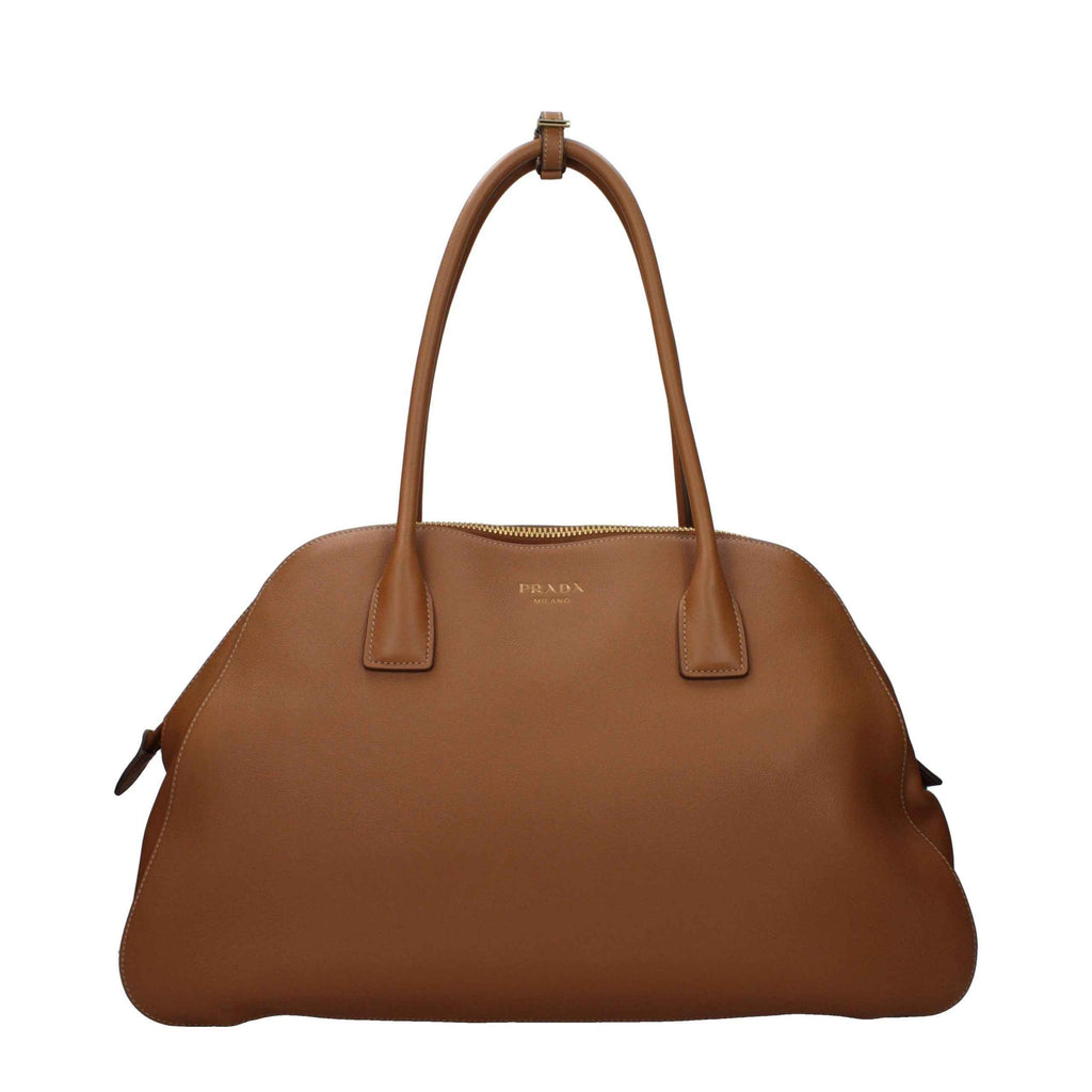 Prada Brown Leather Shoulder Bag