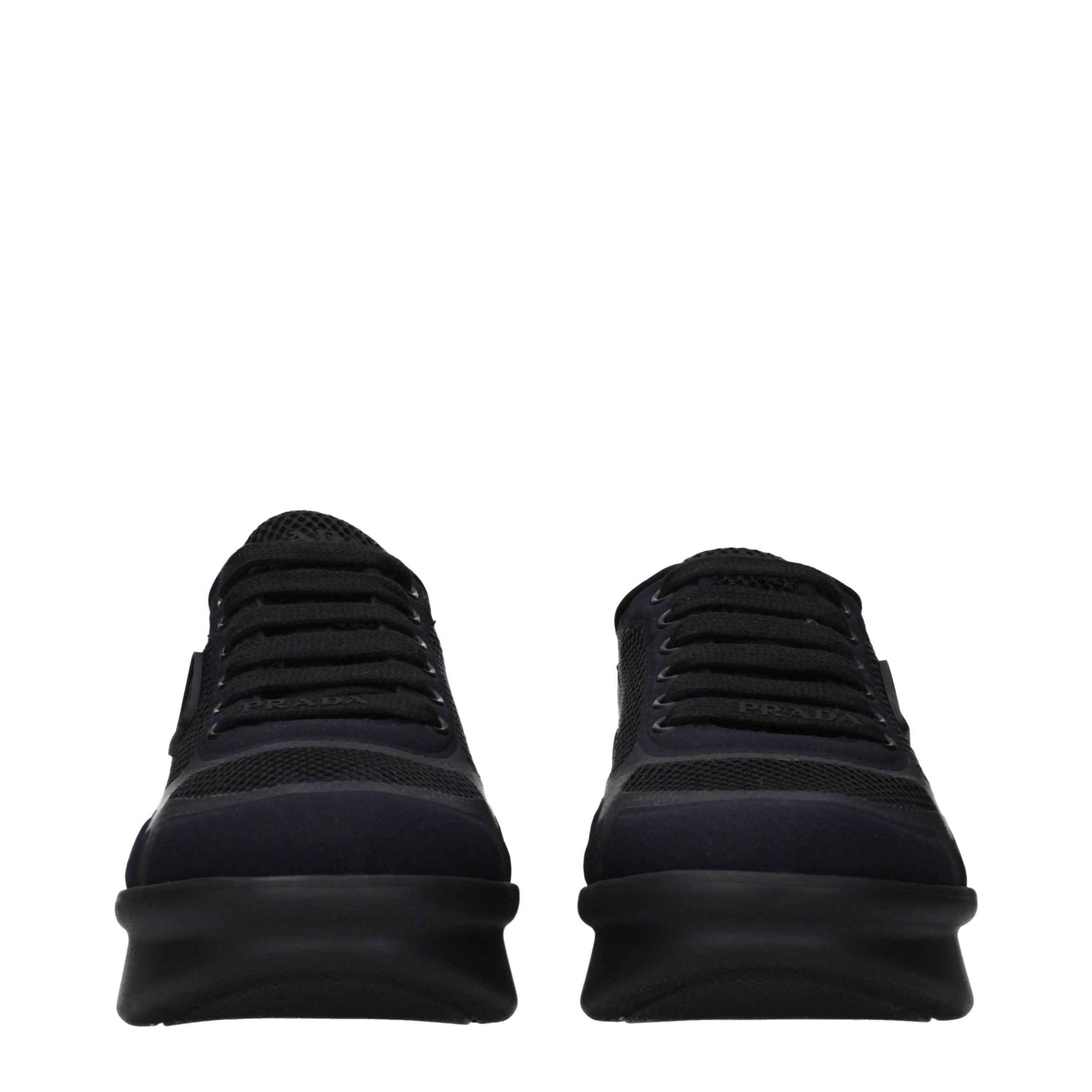 Prada Black Fabric Low Top Sneakers