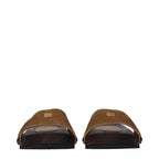 Miu Miu Brown Leather Slippers