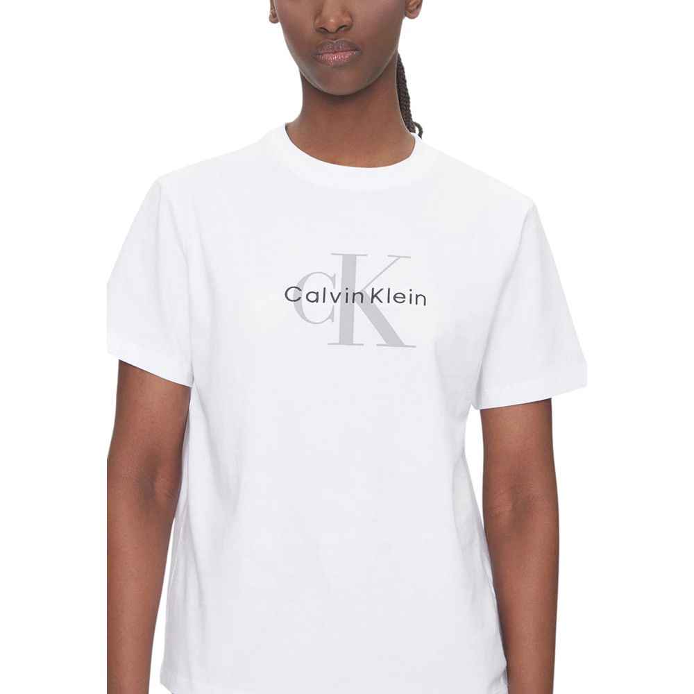 Calvin Klein Jeans White Cotton T-Shirt