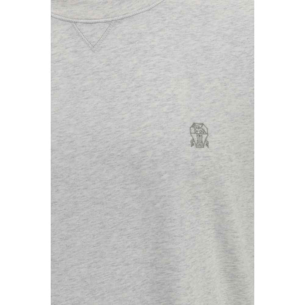 Brunello Cucinelli Gray Cotton T-Shirt