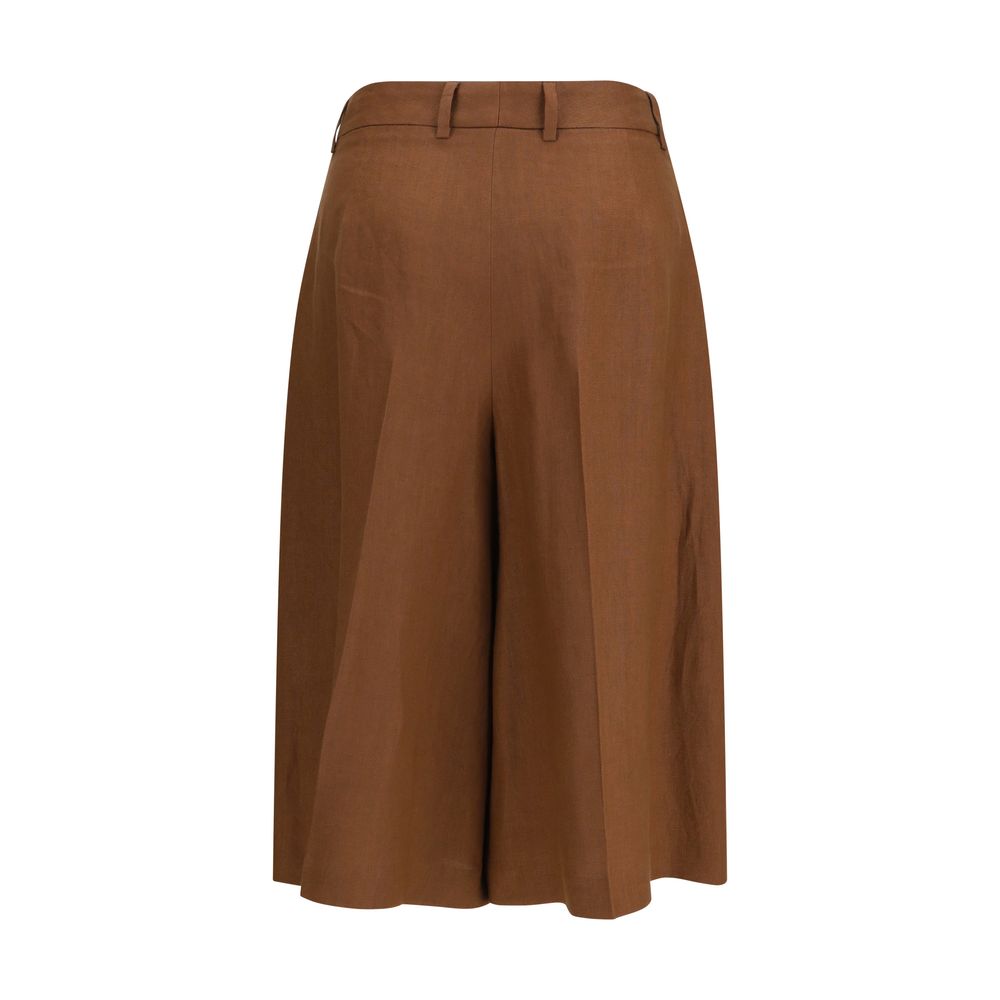 Lardini Brown Viscose Bermuda Shorts