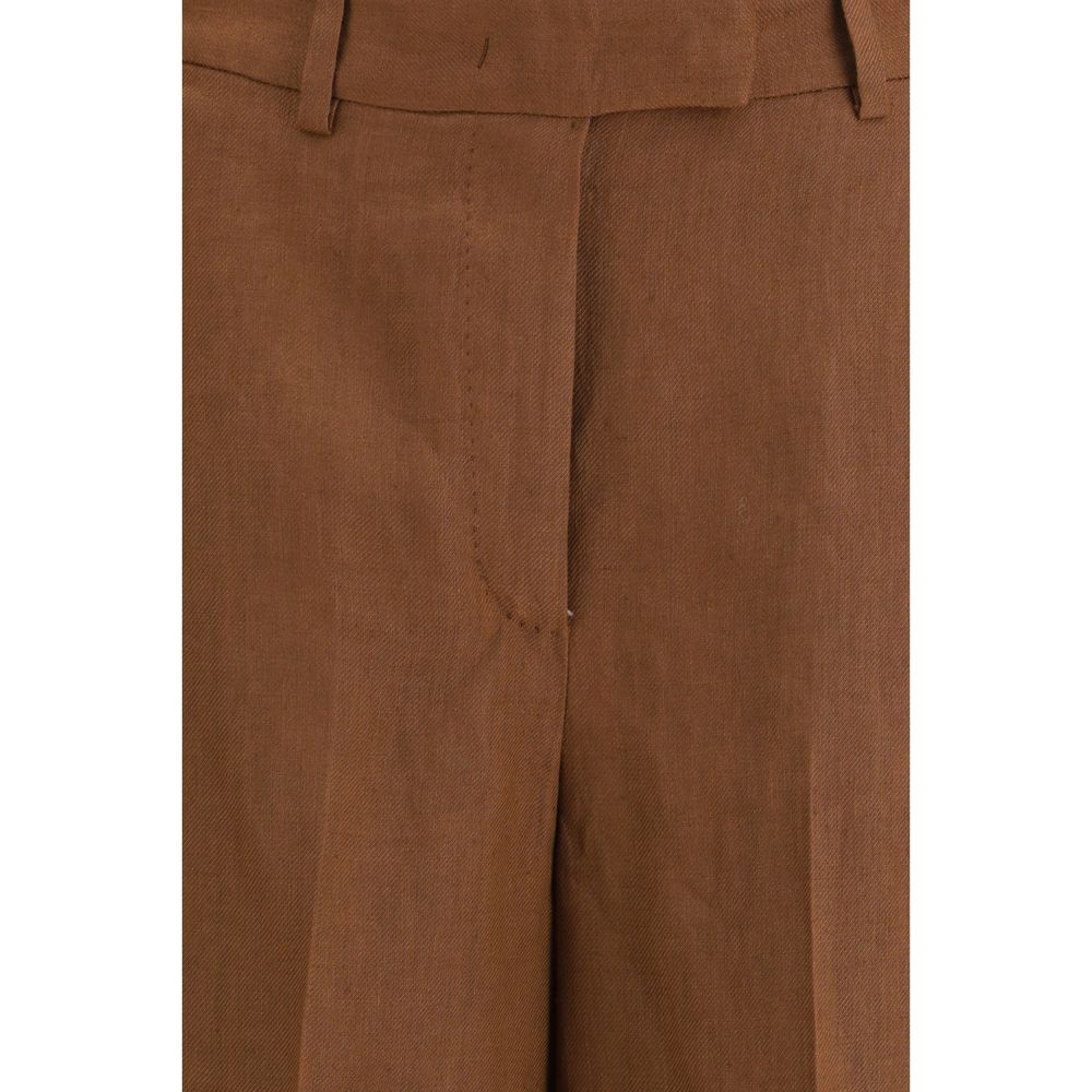 Lardini Brown Viscose Bermuda Shorts