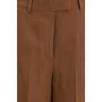 Lardini Brown Viscose Bermuda Shorts