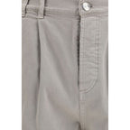 Brunello Cucinelli Brown Cotton Casual Pants